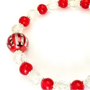 ❤️ NWT Red Artisan Sparkle Jewelry Gift Bracelet